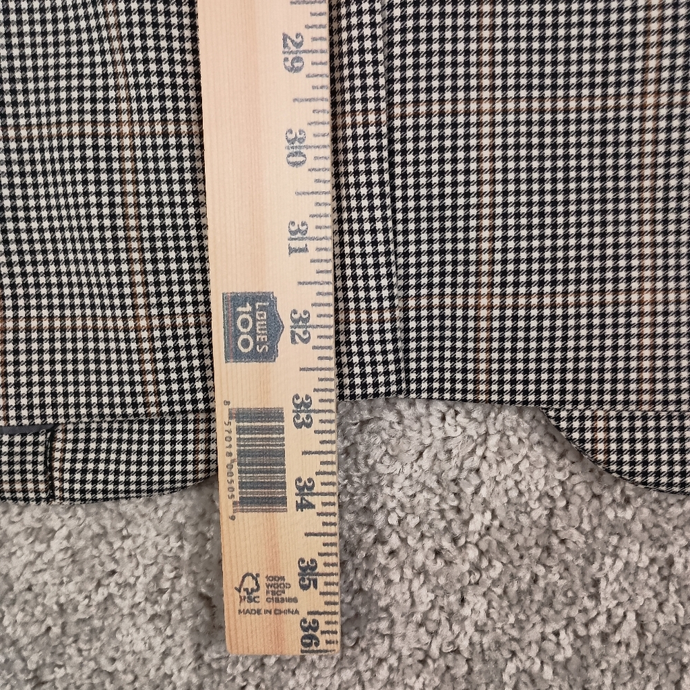 Joseph & Feiss Gold 46 Long Window Pane Check Mens Blazer - Picture 9 of 12